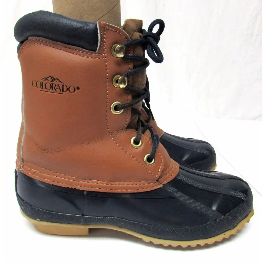 Colorado-Thinsulate-Steel-Shank-Boots-Therma-Insulation-Sz-5-Mens-Leather-Rubber